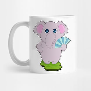 Elephant Hand fan Mug